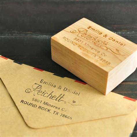 Personalized Wedding Stamp,Custom Wood Stamp,Return Address Stamp ...