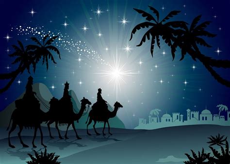 Nativity Bethlehem Silhouette backdrop 2 - Mybackdrop.co.uk