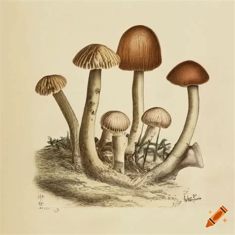 Psilocybe cubensis scientific illustration