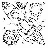 Rocket Ship Coloring Page sketch template