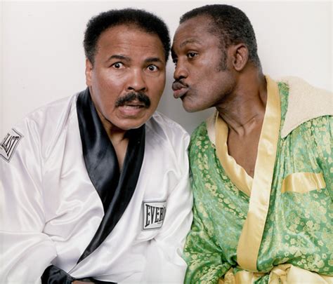 Closeup portrait of Muhammad Ali and Joe Frazier... - SI Photo Blog