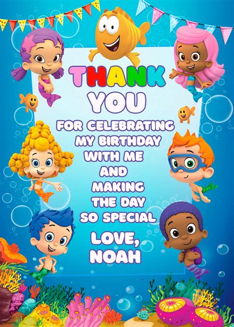 Bubble Guppies birthday invitation digital Bubble Guppies | Etsy Bubble ...