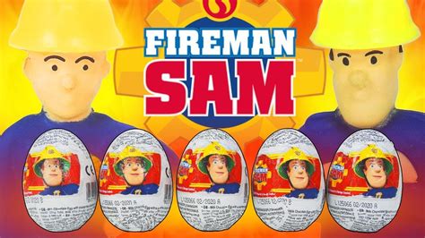 FIREMAN SAM! Surprise Eggs with TOYS! Fireman Sam Elvis Steele Unboxing for kids by ...