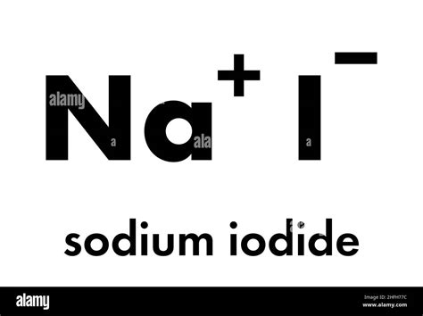 Sodium iodide salt, chemical structure. Skeletal formula Stock Vector ...