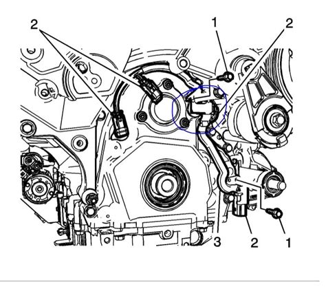 Where is the location of the camshaft position sensor on a 2014 chevy silverado with the 5.3?