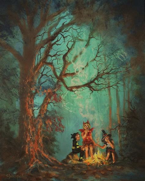 Campfire Ghost Painting by Tom Shropshire - Pixels