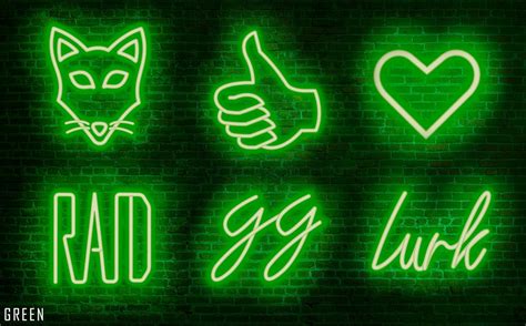 Twitch Emotes Neon Glass Essentials Pack Green - Etsy