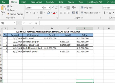 Contoh Pembukuan Sederhana Excel untuk Usaha Kecil - November 2021