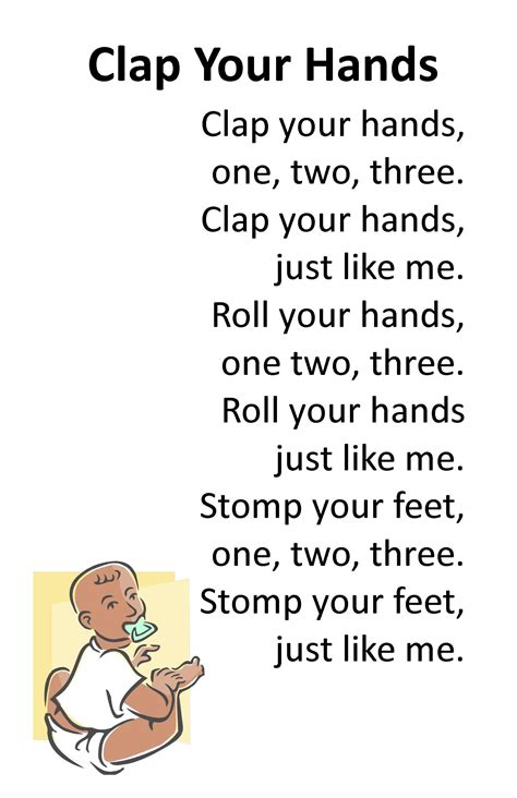 Itty Bitty Rhyme: Clap Your Hands | Classroom songs, School songs ...