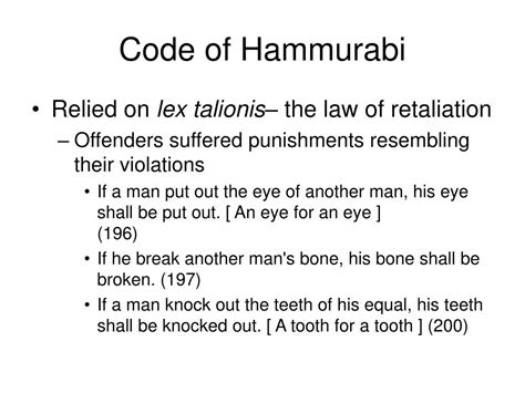 PPT - Hammurabi’s Code of Laws PowerPoint Presentation, free download ...