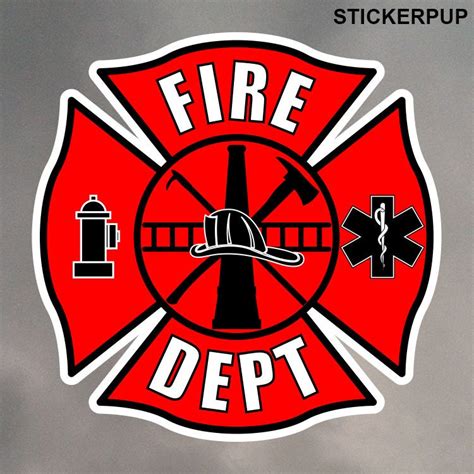 Fire Department Stickers Eight 2 Inch Contour Cut Stickers | Etsy