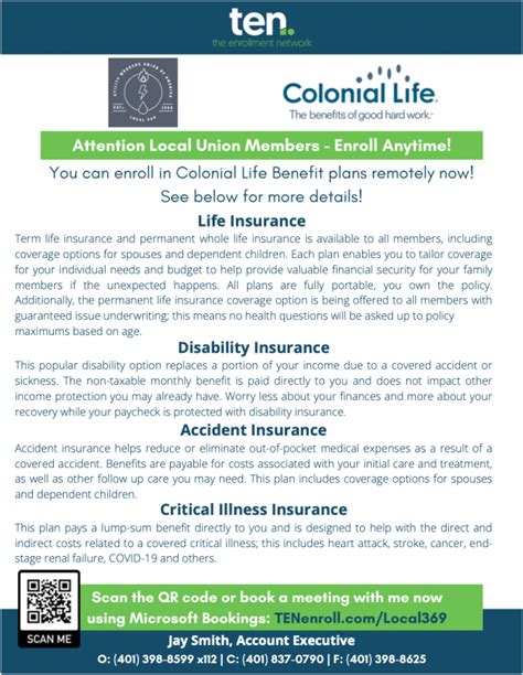 Open Enrollment for Colonial Life Insurance Benefits | UWUA