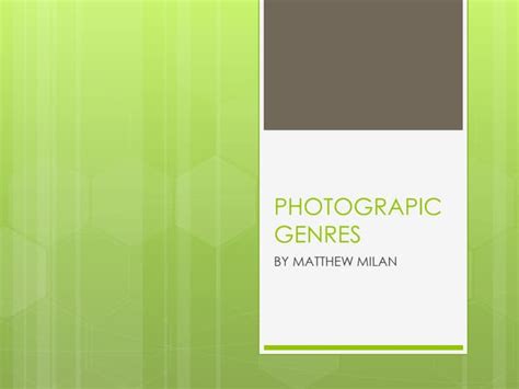 Photographic Genres | PPT