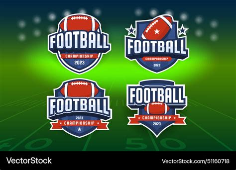 Sports logos for football teams icon for Vector Image