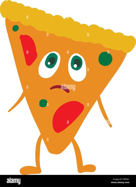 Emoji of the pizza that has a cute face with two green eyes expresses ...