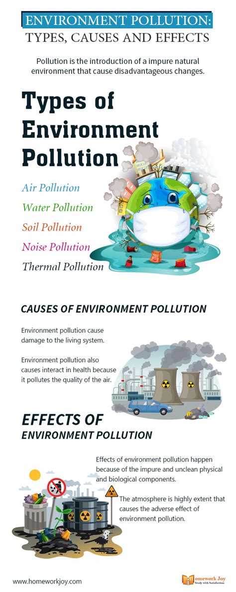 Environment-Pollution-Types,-Causes-and-Effects - Infographics - Homework Joy