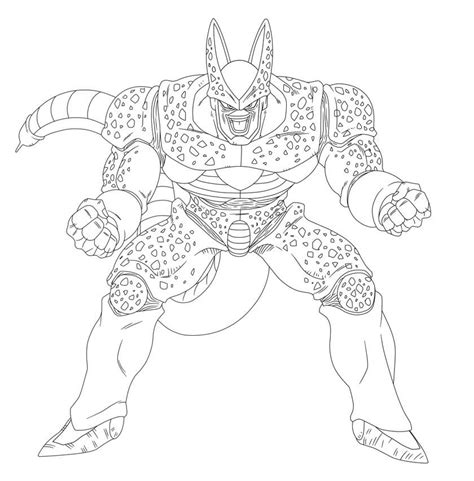 cell vs gohan Coloring Page - Anime Coloring Pages