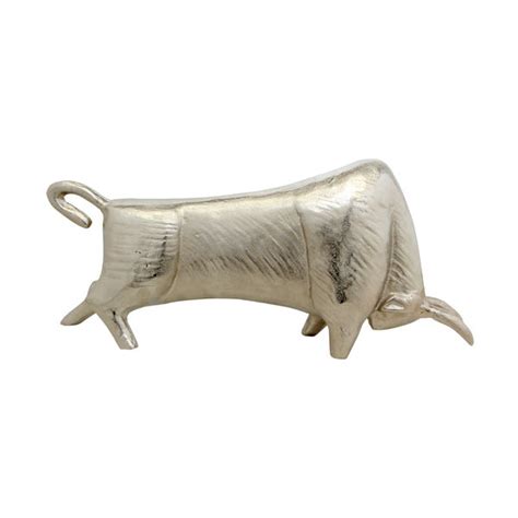 Silver Bull Sculpture | Scout & Nimble