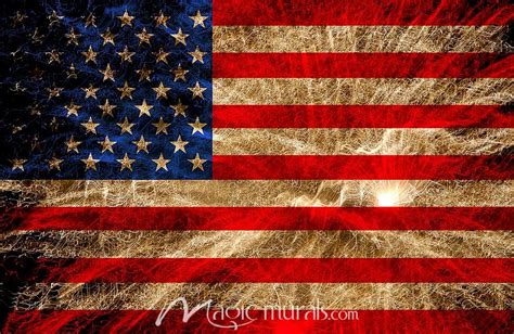 Vintage American Flag Wallpaper Mural by Magic Murals