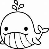 Cartoon Whale Coloring Page For DIY Painting sketch template