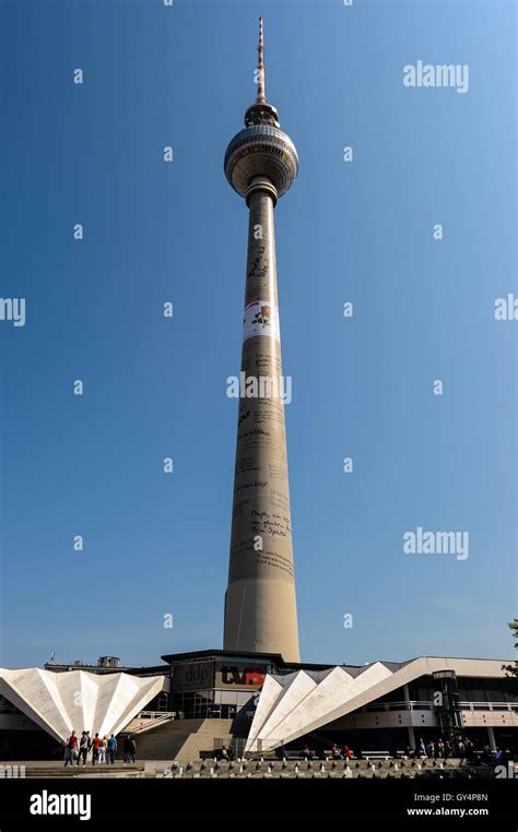 Berlin, Germany. The Fernsehturm was constructed between 1965 and 1969 ...