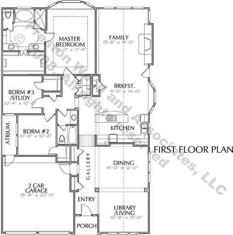 New One Story Family Home Plans, Single Story House Floor Plan Design ...