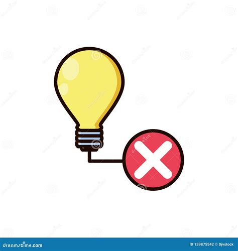 Light Bulb Off Isolated Icon Stock Vector - Illustration of graphic, isolated: 139875542