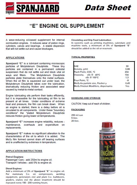 Engine Oil Treatment - Spanjaard Malaysia Engine Oil Treatment ...