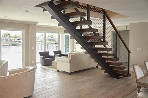 Floating stairs | Mono Stringers, Open Riser Stairs, & Floating Stair Kits | Viewrail