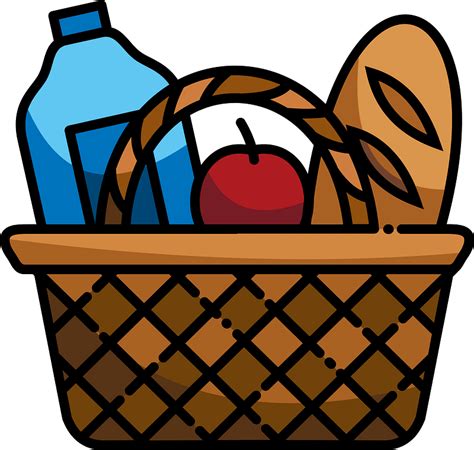 Picnic basket clipart. Free download transparent .PNG | Creazilla