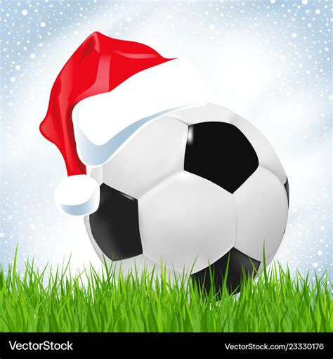 Christmas football Royalty Free Vector Image - VectorStock