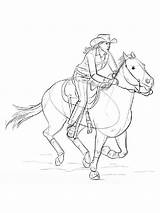 Cowgirl And Horses coloring pages sketch template