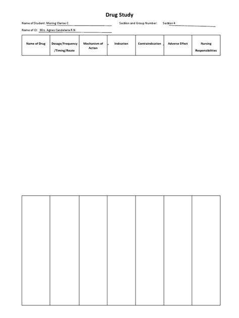 Drug Study Format | PDF