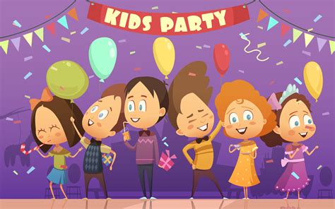 Kids Party Illustration 472162 Vector Art at Vecteezy