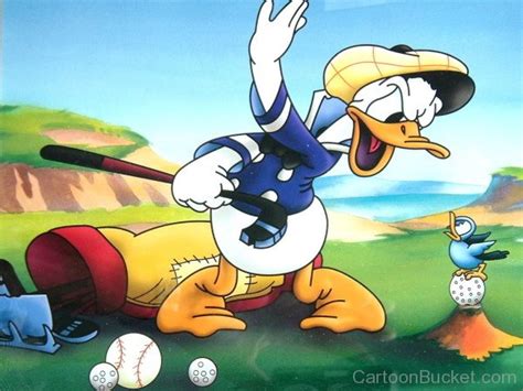 Donald Duck With Hockey Stick