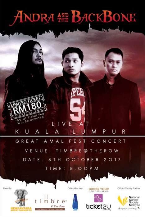 ANDRA AND THE BACKBONE Live In Kuala Lumpur Pada 8 Oktober 2017 ...