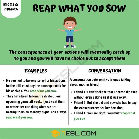 Reap What You Sow Meaning with Useful Example Sentences • 7ESL | Reap ...