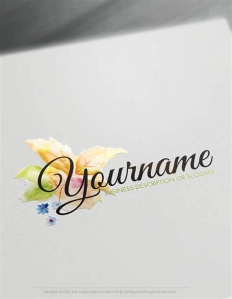 Watercolor Logo Maker Free at PaintingValley.com | Explore collection ...