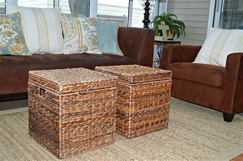 Baskets Under Coffee Table - Home Decorating Ideas