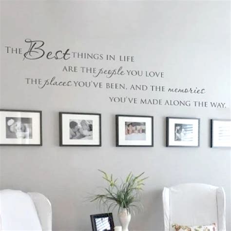 Las mejores cosas en la vida calcomanías de pared de vinilo ~ amor recuerdos pared cita arte ...