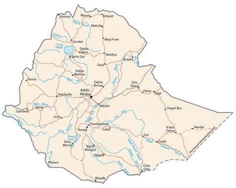 Ethiopia Map and Satellite Image - GIS Geography