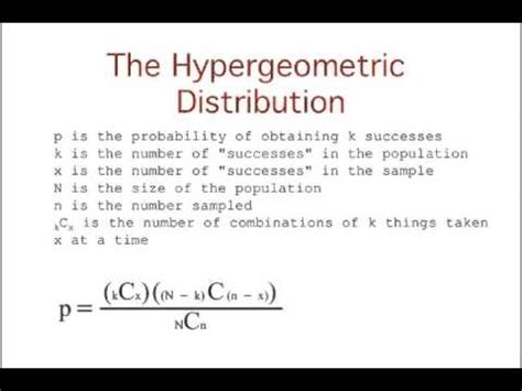 Probability: Hypergeometric Distribution - YouTube