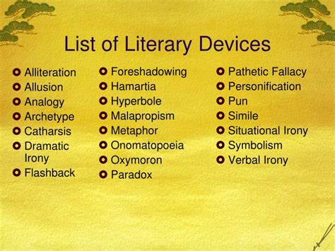 Types Of Literary Devices