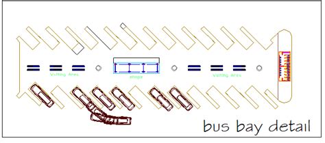 Bus bay details architecture project dwg file - Cadbull