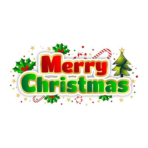 Merry Christmas Greeting Hd Transparent, Cute Merry Christmas Greeting Card Isolated On ...