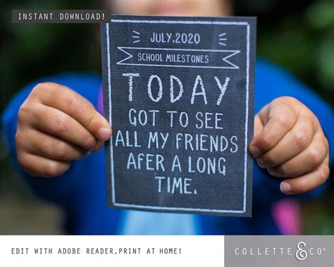 Printable Chalkboard Back to School Sign Pack | Collette & Co®