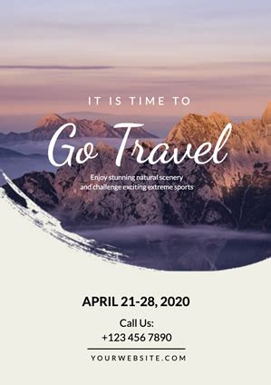 Customize Travel Poster Templates Online | DesignCap