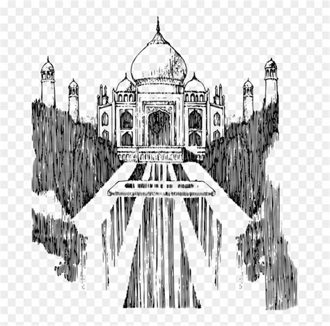 Taj Mahal Monument Drawing Download Travel - Tajmahal India Clipart ...