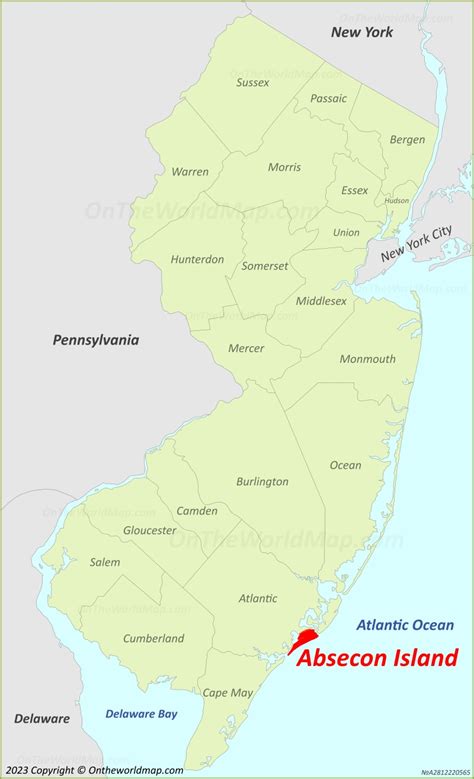 Absecon Island Map | New Jersey, U.S. | Detailed Maps of Absecon Island