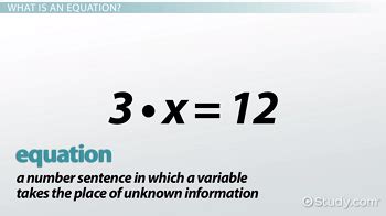 What is an Equation in Math? - Definition & Examples - Video & Lesson ...